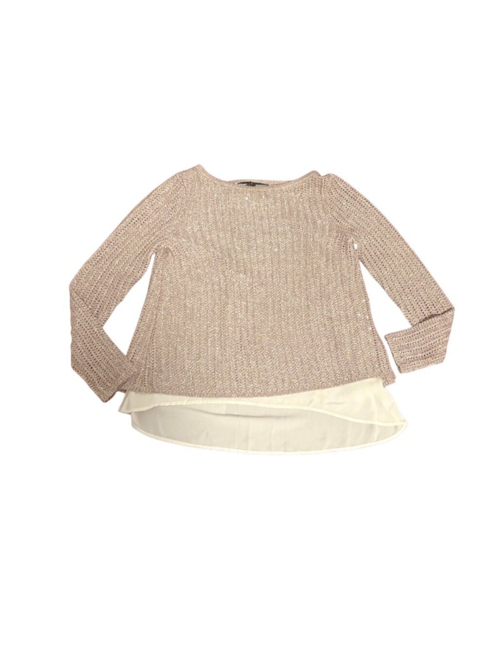 White House Black Market Women's Double Layered Sequins Sweater